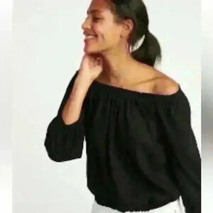 Banana Republic Off The Should Cinched Waist Top Size M